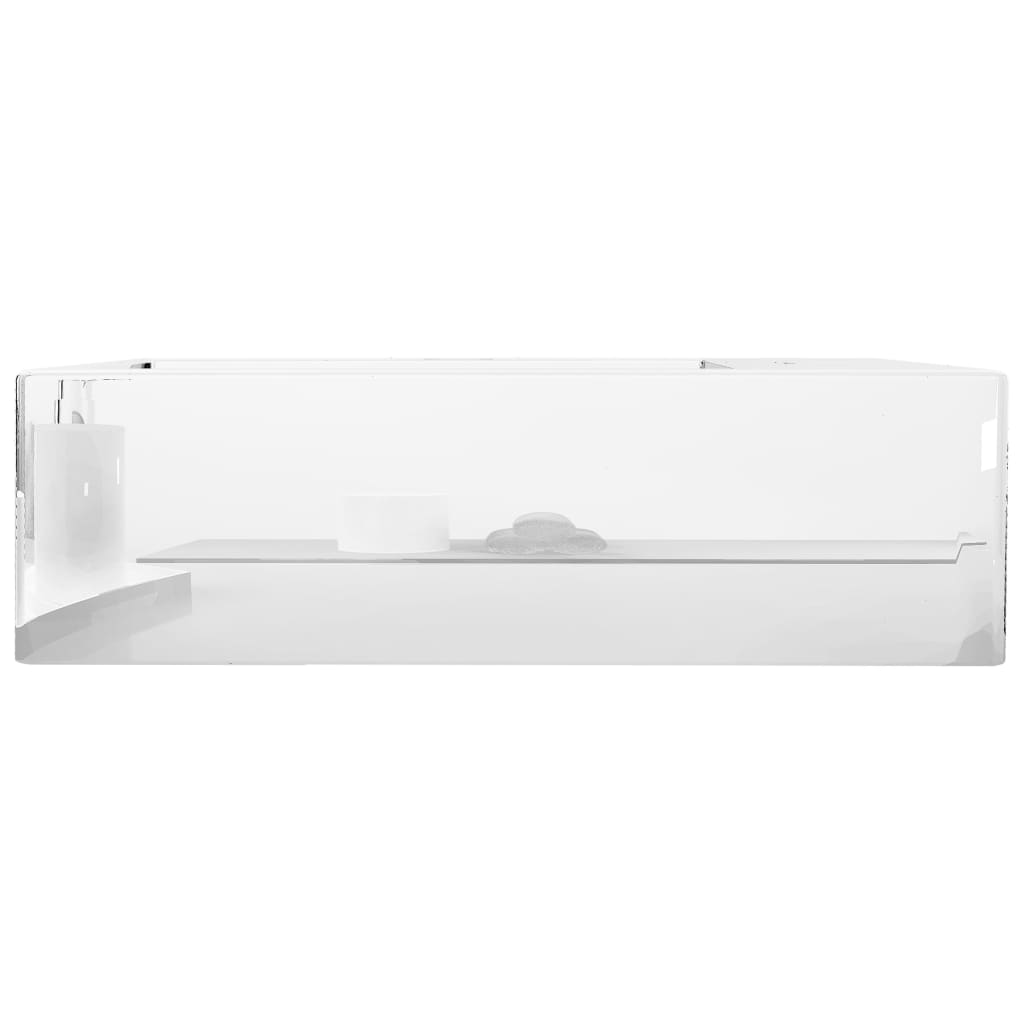 Umivaonik protiv prelijevanja 49 x 25 x 15 cm keramički srebrni