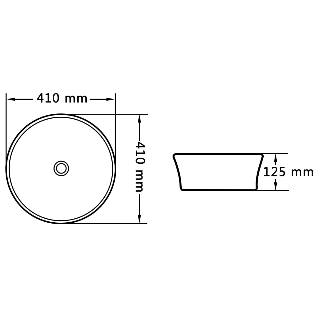Umivaonik 41 x 12,5 cm keramički crni