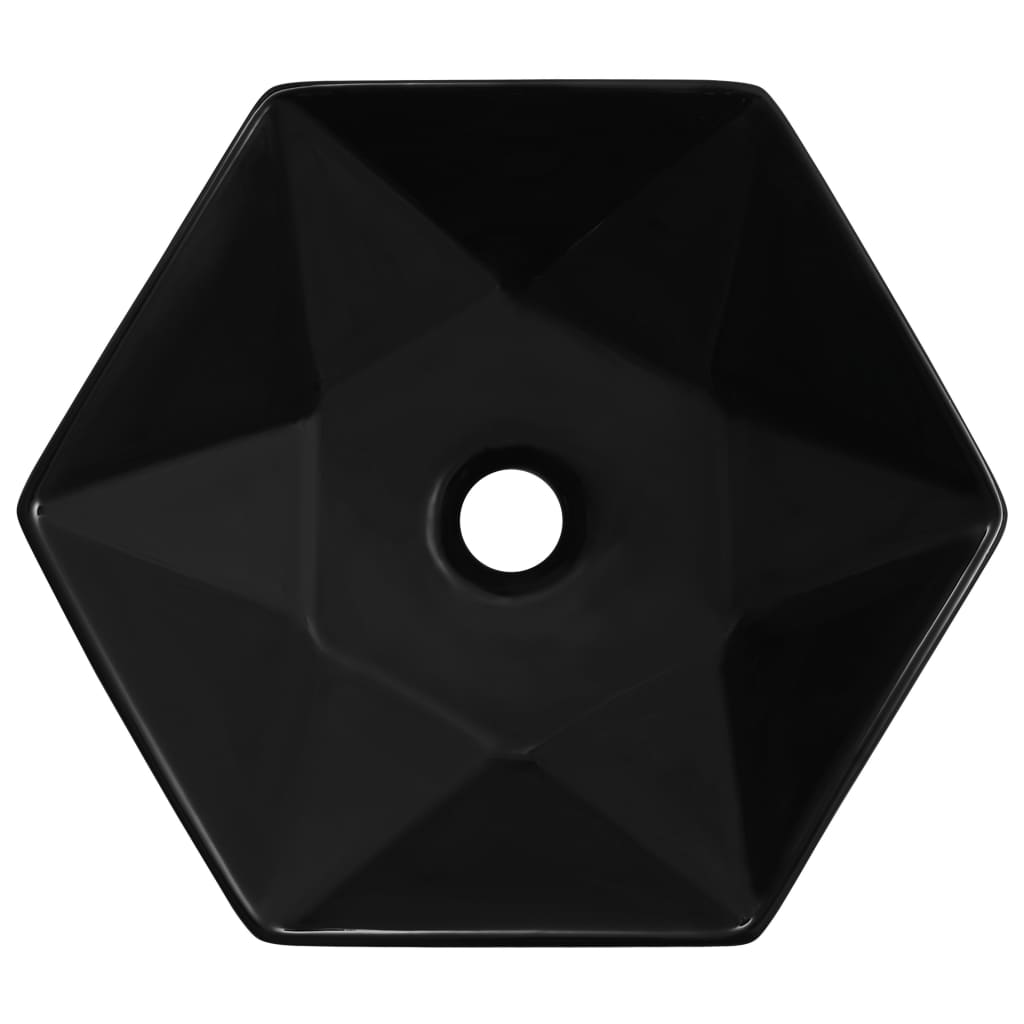 Umivaonik 41 x 36,5 x 12 cm keramički crni