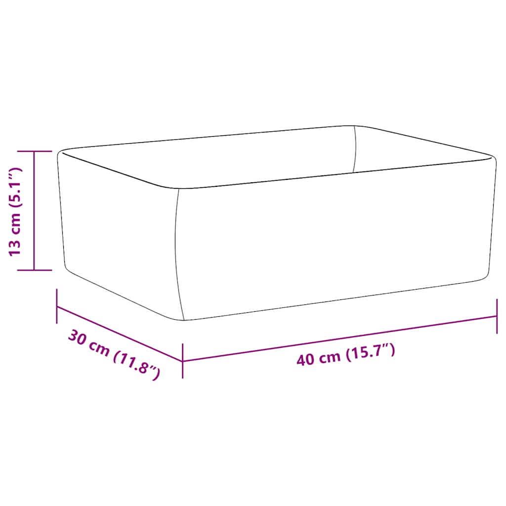Umivaonik 40 x 30 x 13 cm keramički crni