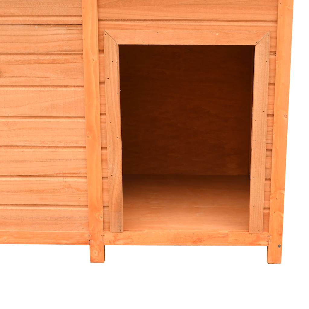 Kućica za pse od masivne borovine i jelovine 120 x 77 x 86 cm