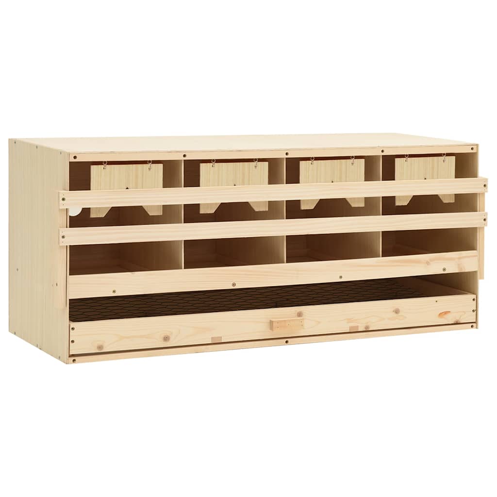 Gnijezdo za nesilice s 4 odjeljka 106x40x45 cm masivna borovina