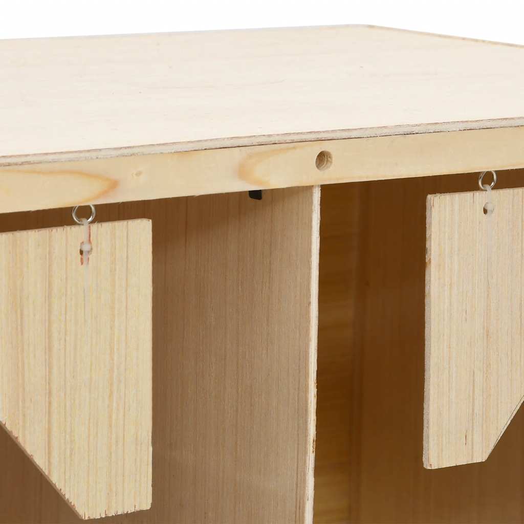 Gnijezdo za nesilice s 4 odjeljka 106x40x45 cm masivna borovina