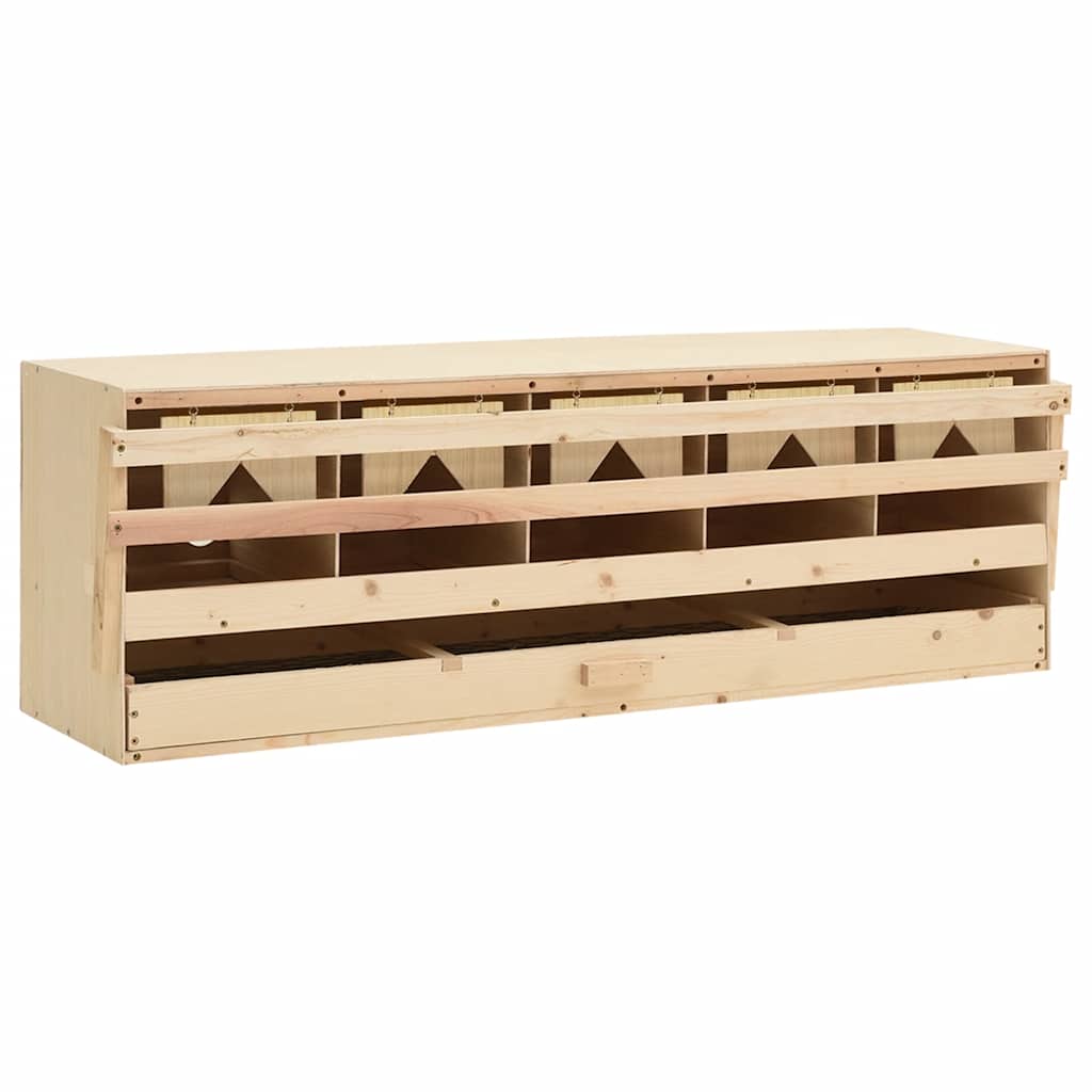 Gnijezdo za nesilice s 5 odjeljaka 117x33x38cm masivna borovina
