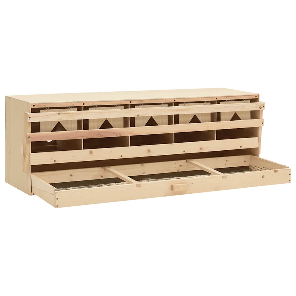 Gnijezdo za nesilice s 5 odjeljaka 117x33x38cm masivna borovina