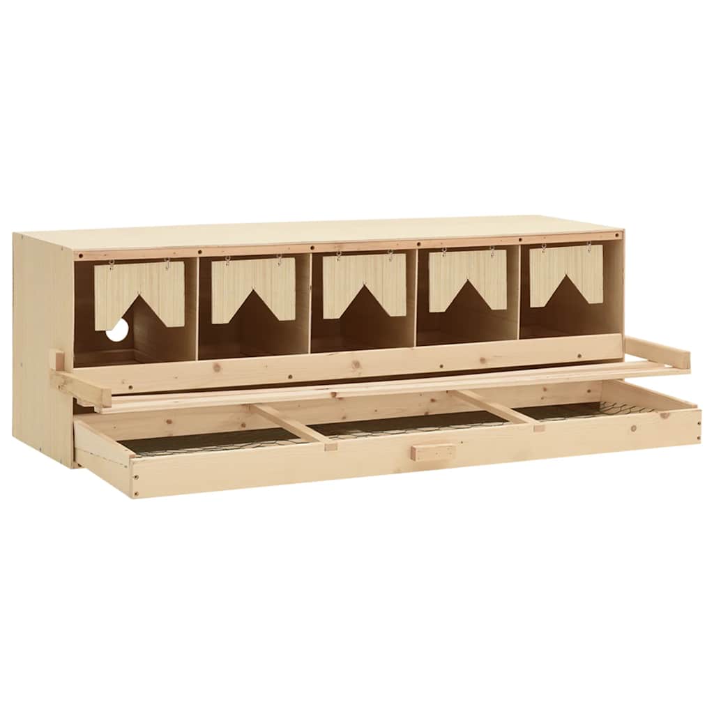Gnijezdo za nesilice s 5 odjeljaka 117x33x38cm masivna borovina