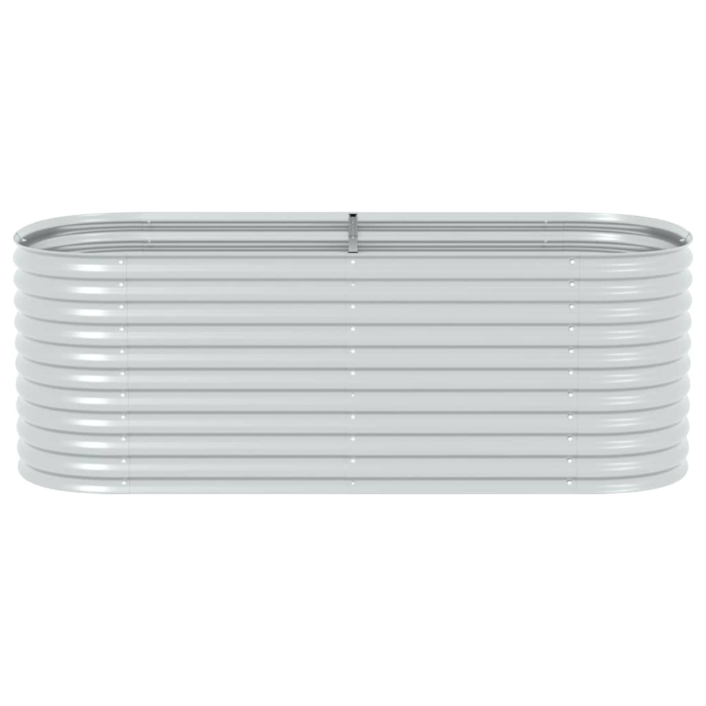 Vrtna sadilica od pocinčanog čelika 240 x 80 x 81 cm srebrna