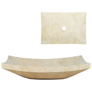 Umivaonik 50 x 35 x 12 cm mramorni krem
