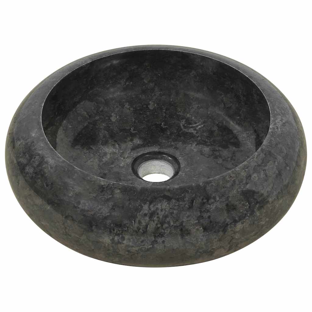 Umivaonik 40 x 12 cm mramorni crni