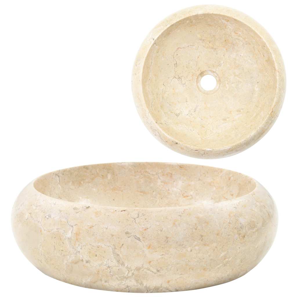 Umivaonik 40 x 12 cm mramorni krem