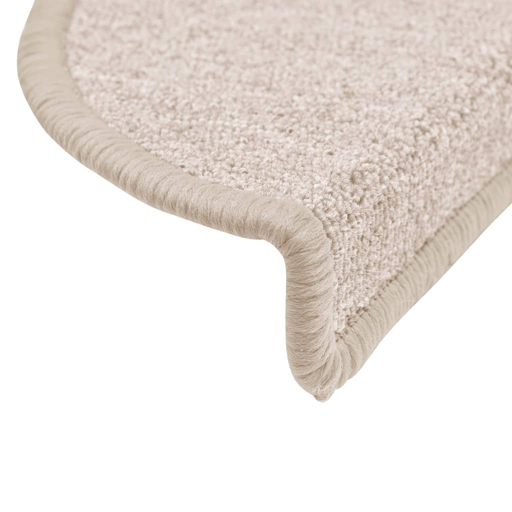 Prostirke za stepenice 15 kom 56x17x3 cm poluokrugle boje taupe
