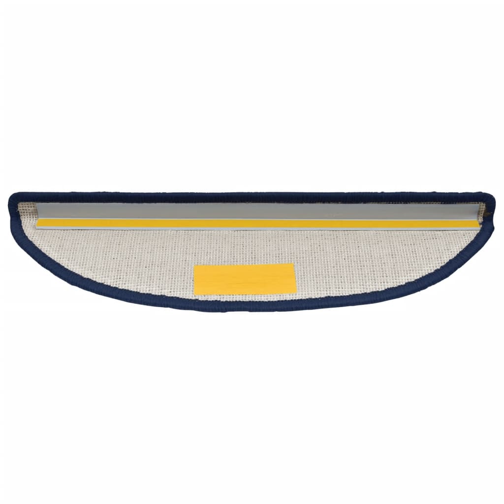 Prostirke za stepenice 15 kom 56x17x3 cm plave poluokrugle