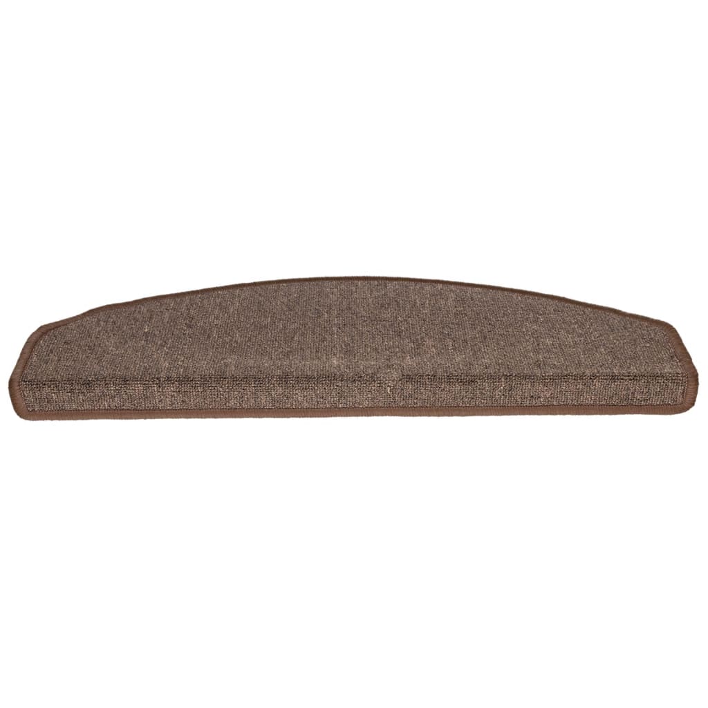 Prostirke za stepenice 15 kom 65x24x4 cm boje kave, poluokrugle, velike