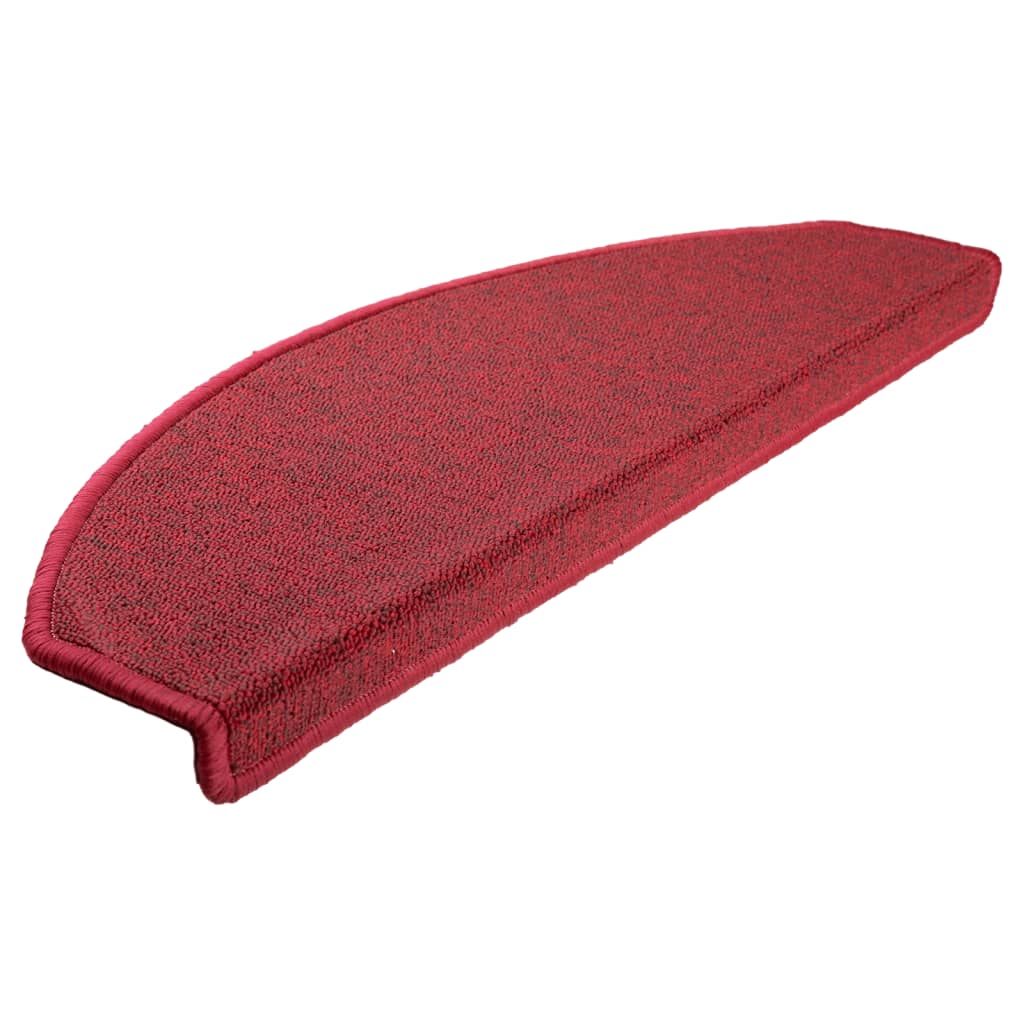 Prostirke za stepenice 15 kom 65x24x4 cm crvene poluokrugle velike