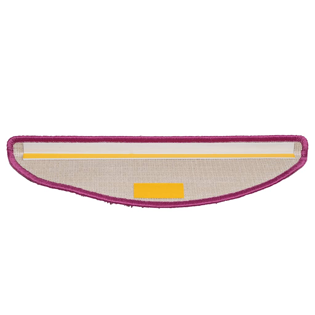 Prostirke za stepenice 15 kom 56x17x3 cm ljubičaste poluokrugle