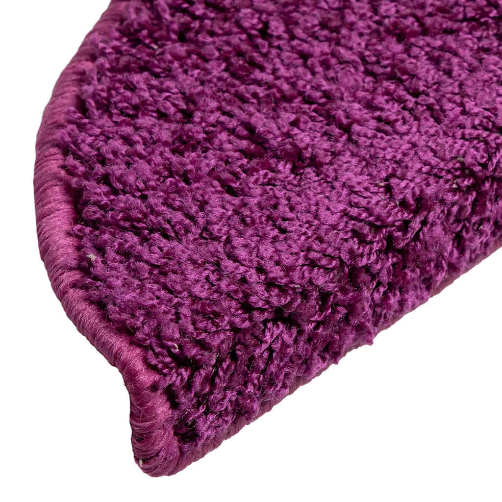 Prostirke za stepenice 15 kom 56x17x3 cm ljubičaste poluokrugle
