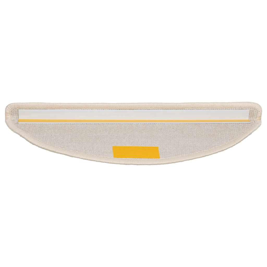 Prostirke za stepenice 15 kom 56x17x3 cm bijele poluokrugle