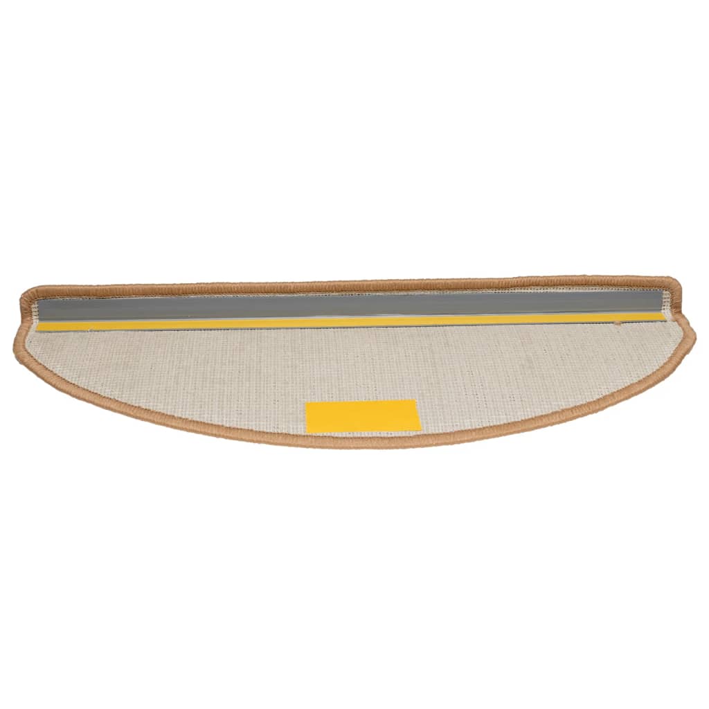 Prostirke za stepenice 15 kom 65x21x4 cm bež poluokrugle velike