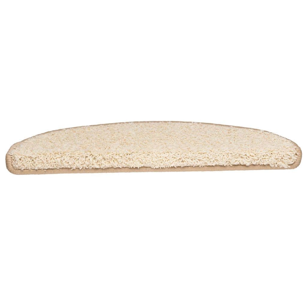 Prostirke za stepenice 15 kom 65x21x4 cm krem poluokrugle velike