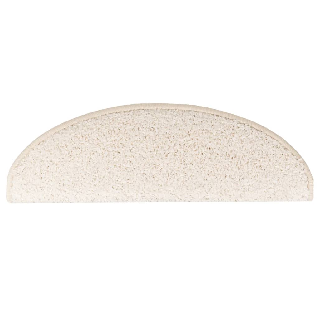 Prostirke za stepenice 15 kom 65x21x4 cm Bijele poluokrugle velike