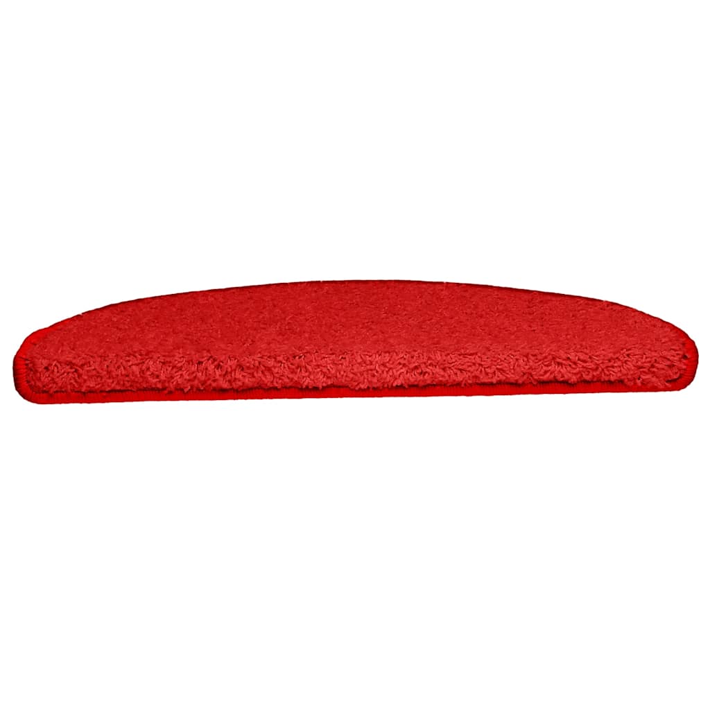 Prostirke za stepenice 15 kom 65x21x4 cm crvene poluokrugle velike