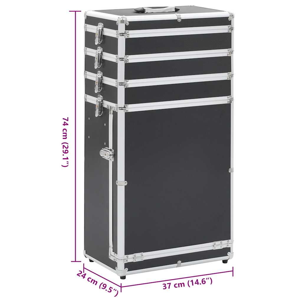 Kolica za šminku aluminijska crna