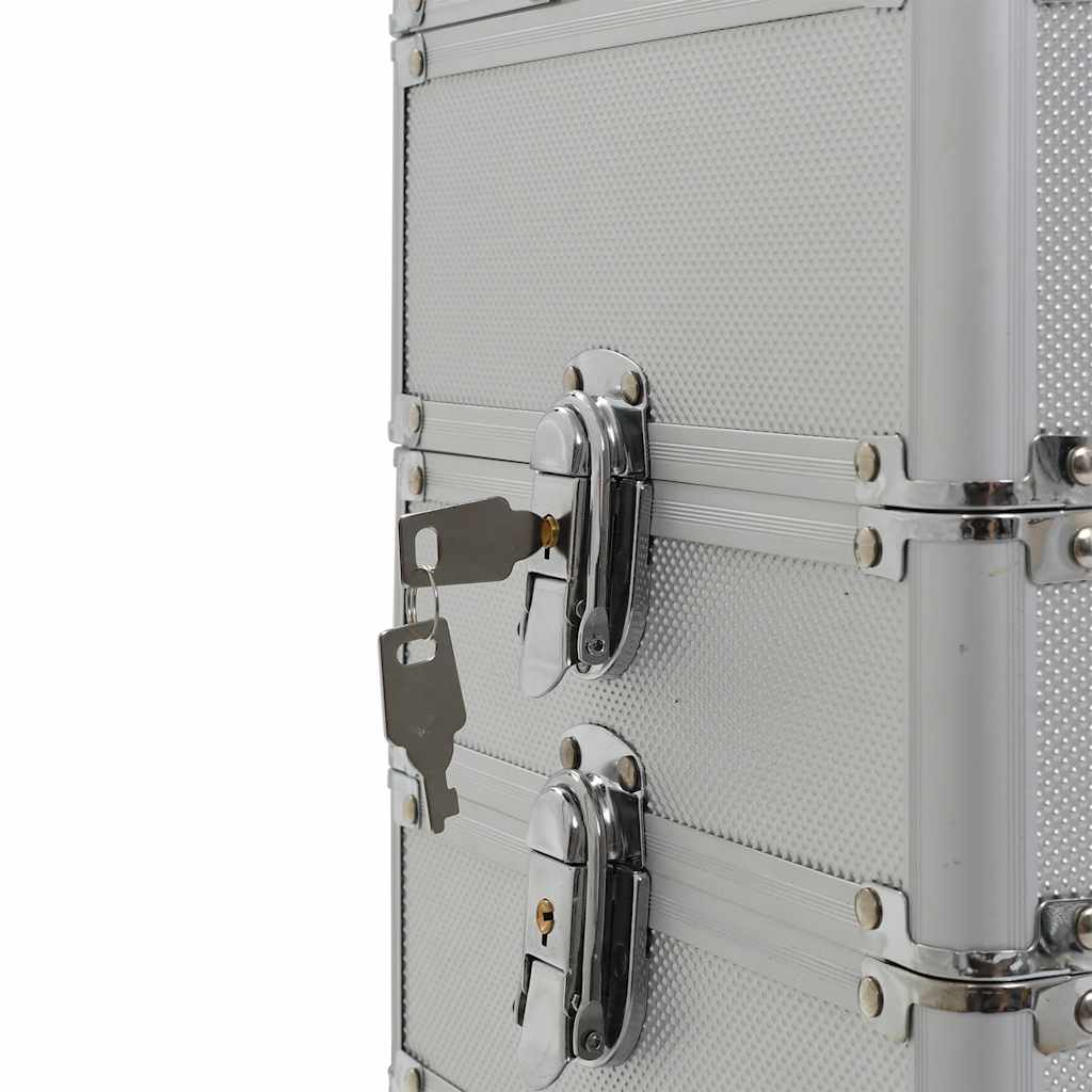 Kolica za šminku aluminijska srebrna