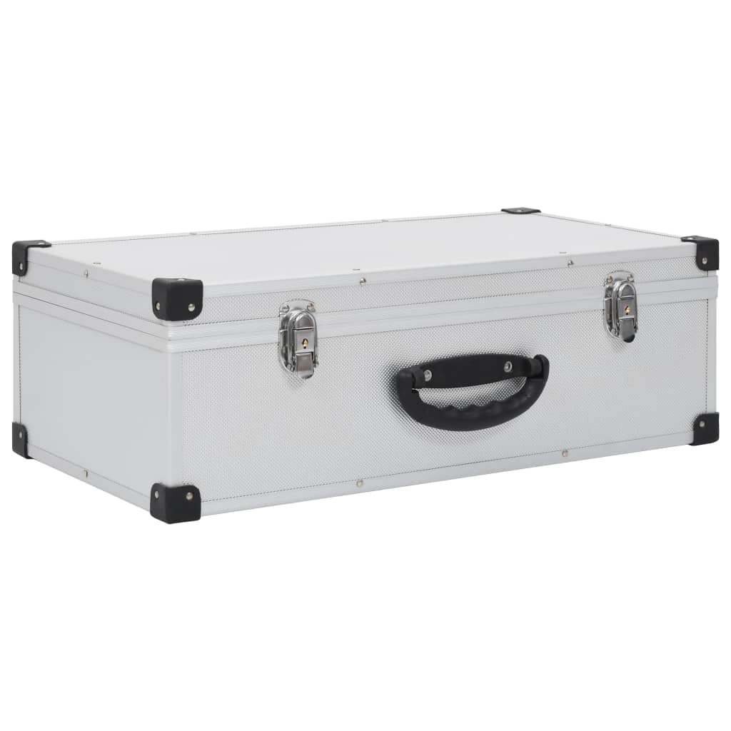 Kutija za 80 CD-ova aluminijska ABS srebrna