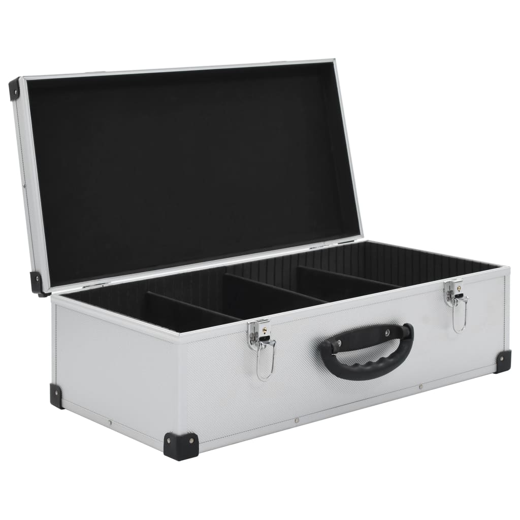 Kutija za 80 CD-ova aluminijska ABS srebrna
