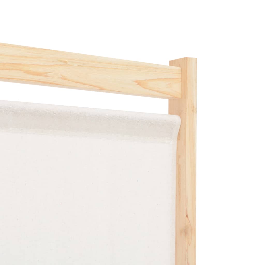 Sobna pregrada s 4 panela od tkanine 160 x 170 x 4 cm krem