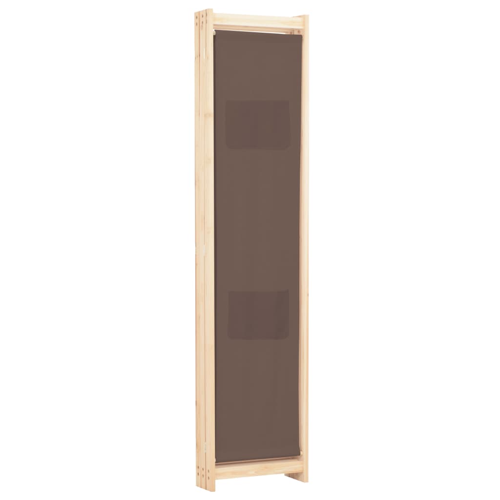Sobna pregrada s 3 panela od tkanine 120 x 170 x 4 cm smeđa