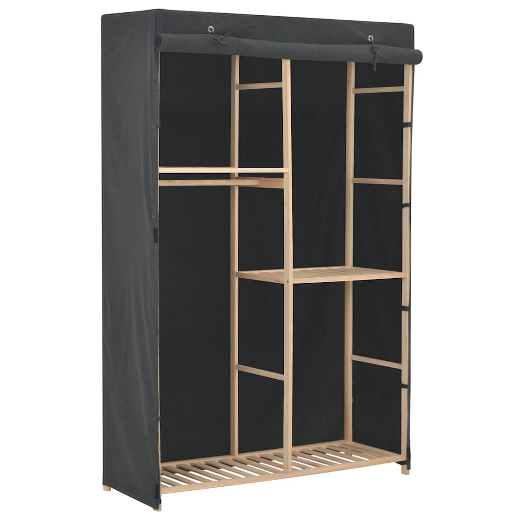 Ormar s 3 razine od tkanine 110 x 40 x 170 cm sivi
