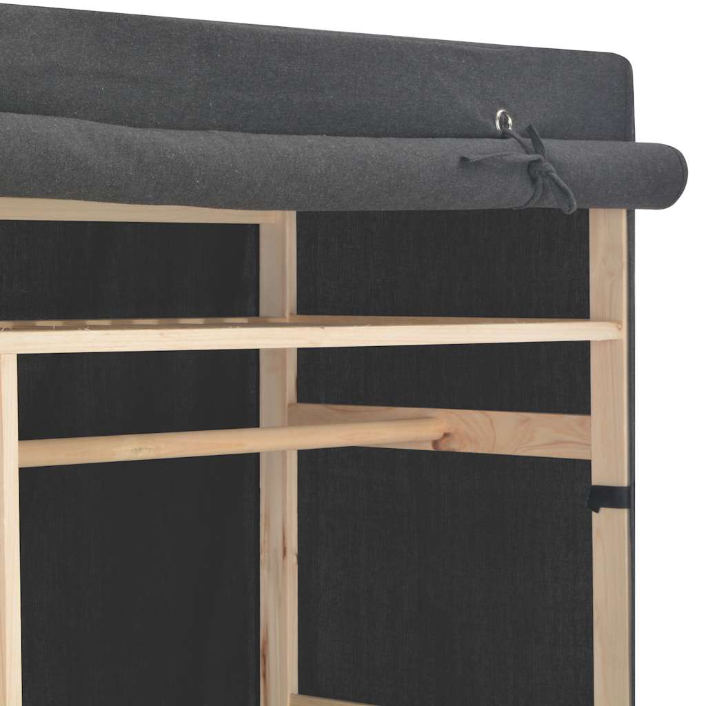 Ormar od tkanine 110 x 40 x 170 cm sivi