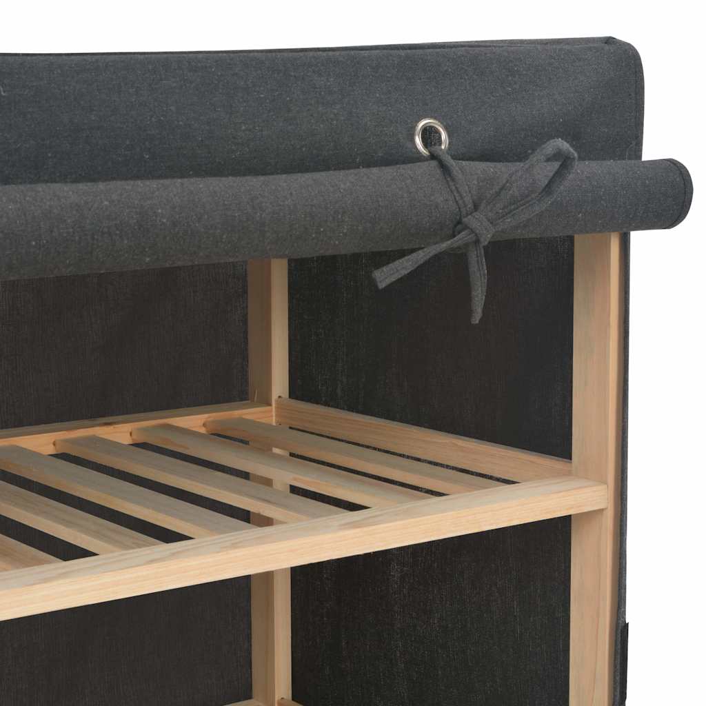 Ormarić za cipele s pokrovom od tkanine 79 x 40 x 80 cm sivi