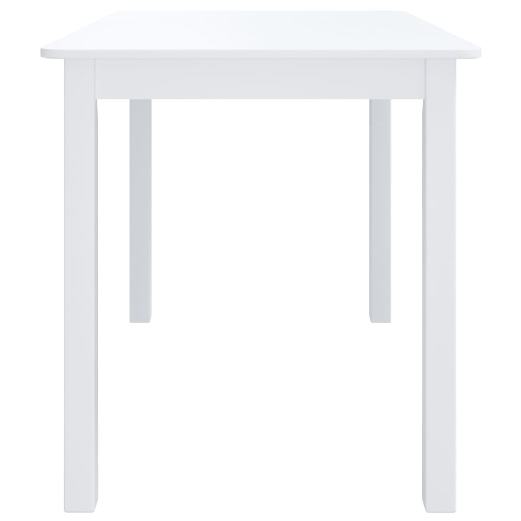 Blagovaonski stol bijeli 114 x 71 x 75 cm od drva kaučukovca