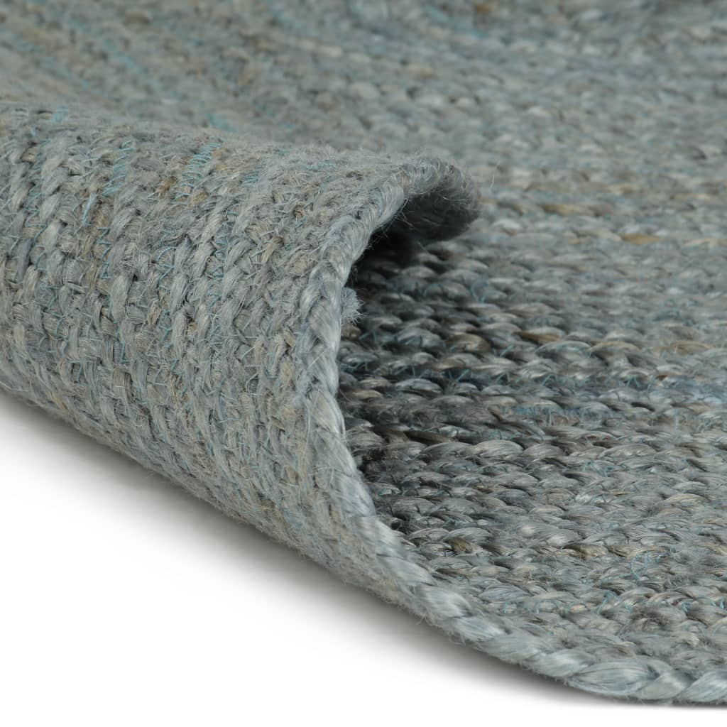 Ručno rađeni tepih od jute okrugli 120 cm maslinastozeleni