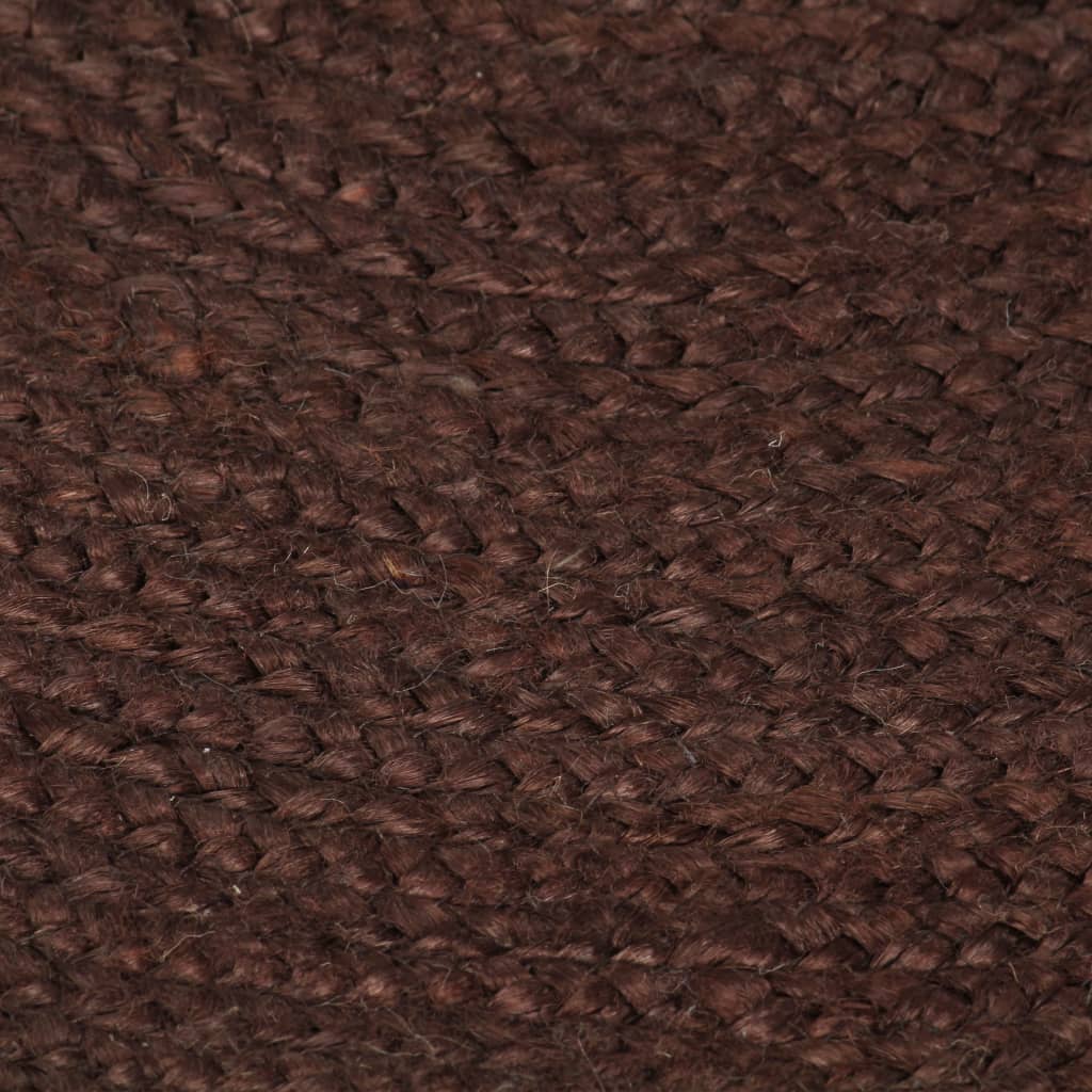 Ručno rađeni tepih od jute okrugli 90 cm smeđi