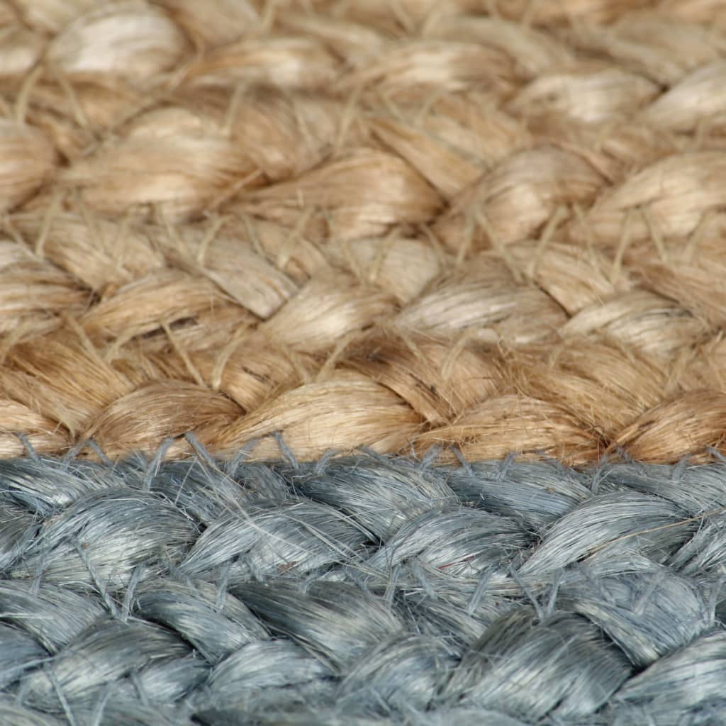 Ručno rađeni tepih od jute s maslinastozelenim rubom 150 cm