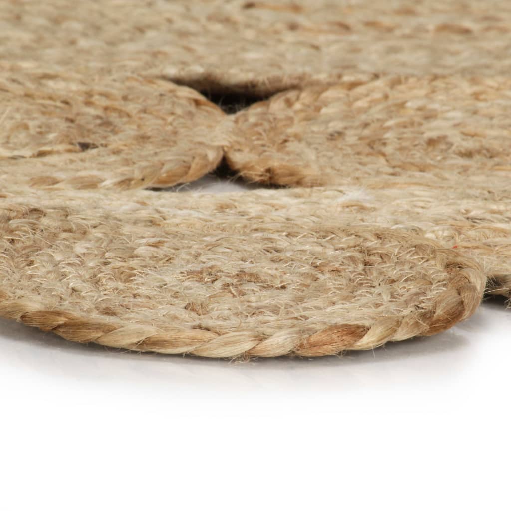 Ručno rađeni pleteni tepih od jute 120 cm