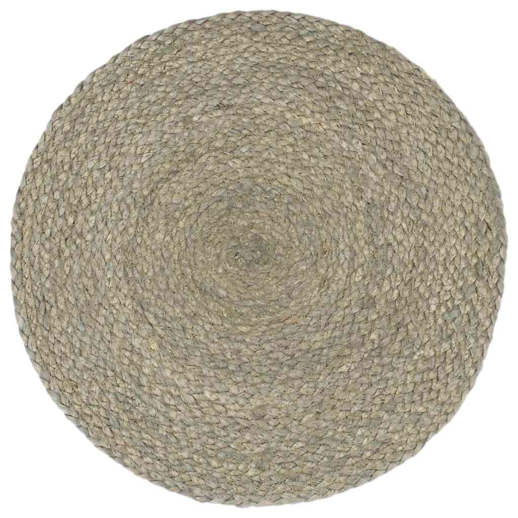 Podmetači 4 kom obični/sivi 38 cm okrugli od jute