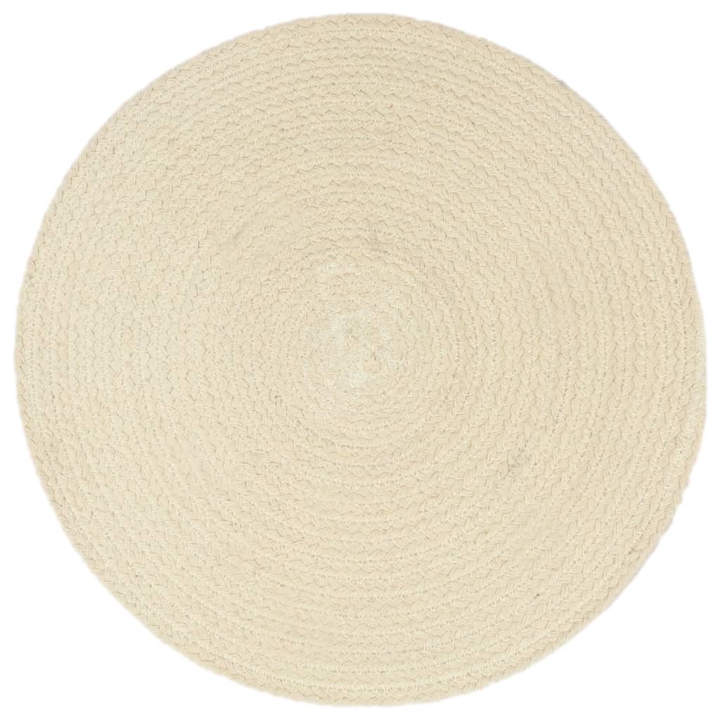 Podmetači 4 kom obični/prirodni 38 cm okrugli pamučni