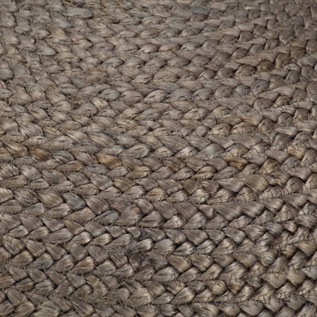 Ručno rađeni tabure od jute svjetlosivi 45 x 30 cm