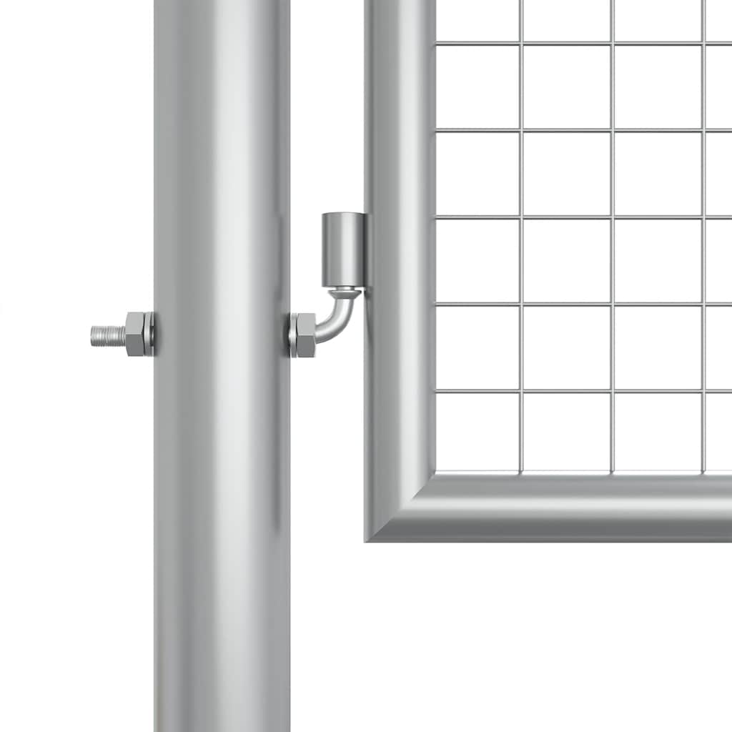 Vrtna vrata od pocinčanog čelika 400x125 cm srebrne boje