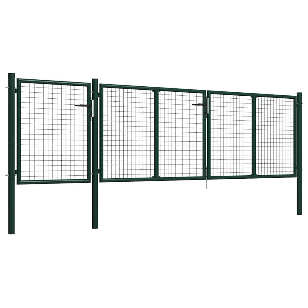 Vrtna vrata Čelik 400x75 cm Zelena