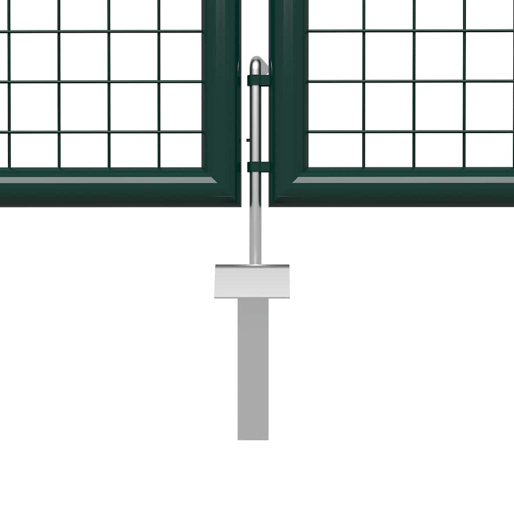 Vrtna vrata Čelik 400x150 cm Zelena