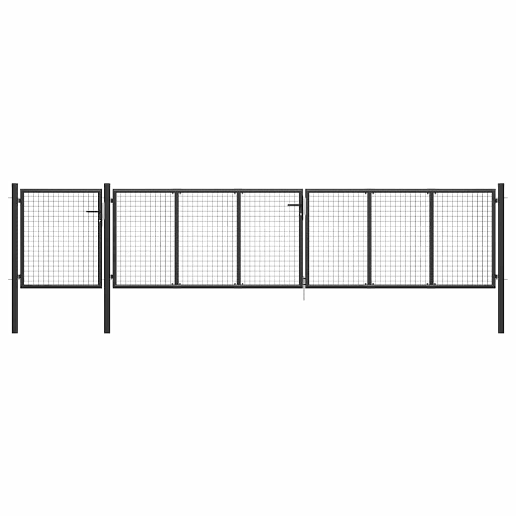 Vrtna vrata čelična 500 x 75 cm antracit