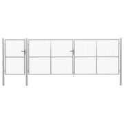Vrtna vrata Čelik 500x150 cm Srebrna