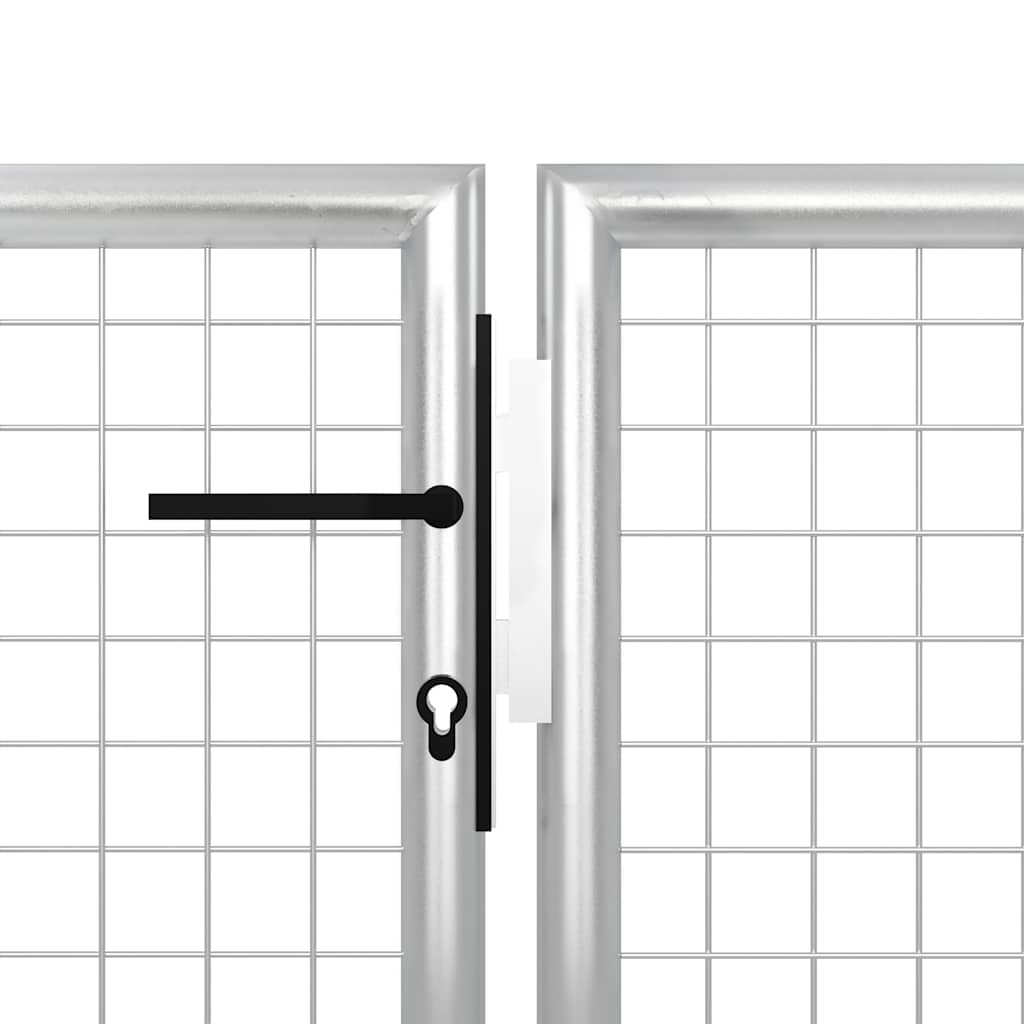 Vrtna vrata Čelik 500x150 cm Srebrna