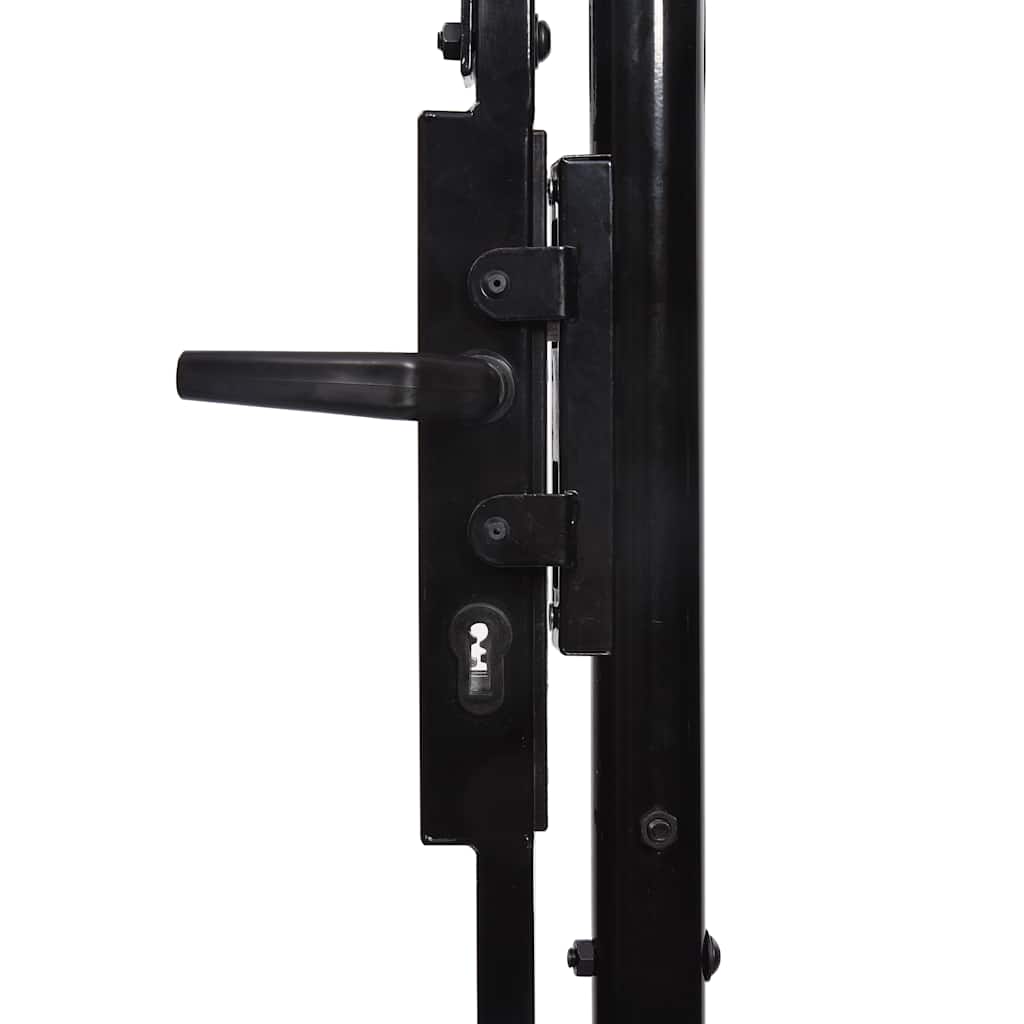 Vrtna vrata Woerden čelik 1x4 m crna
