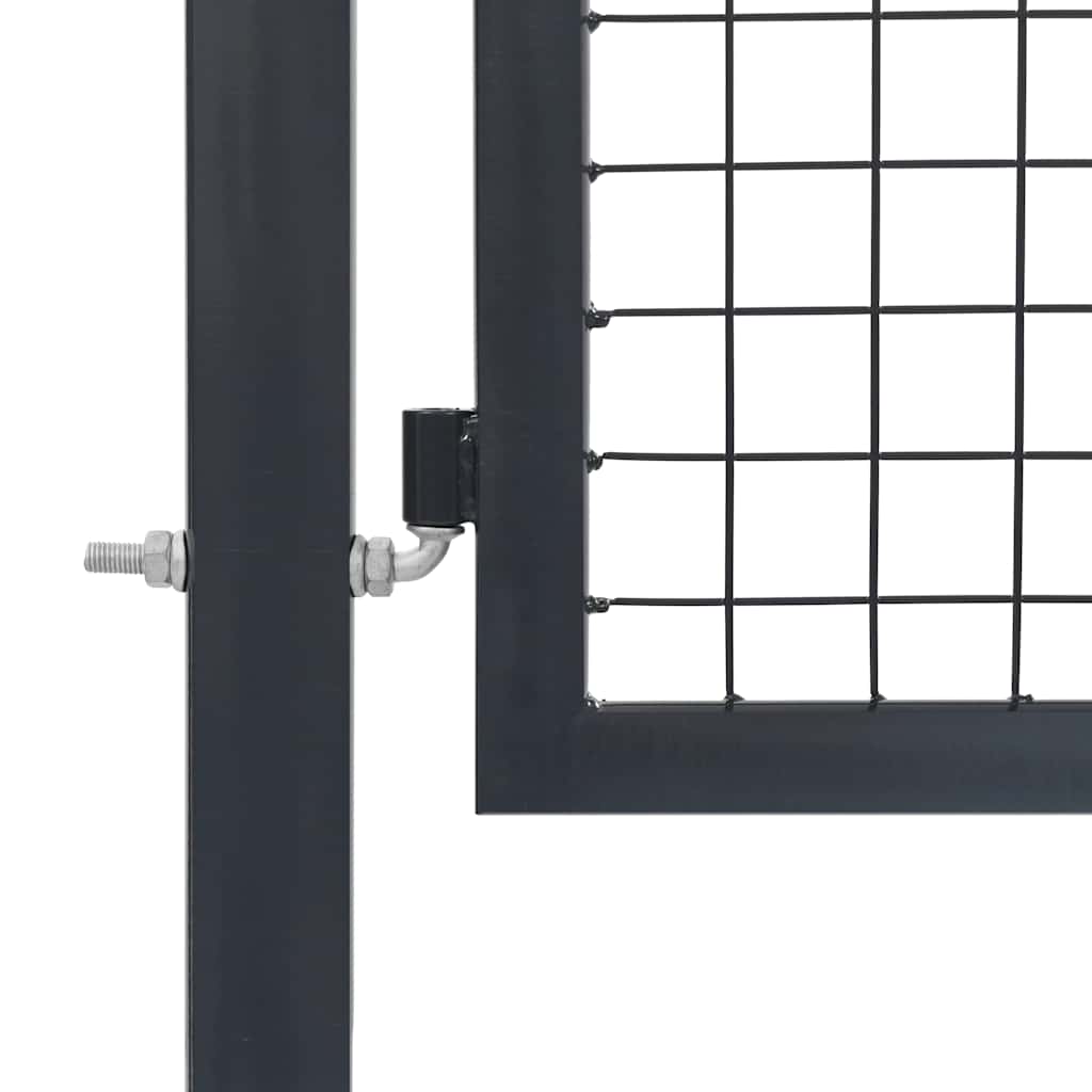 Vrtna vrata sa stupovima Čelik 350x100 cm Antracit